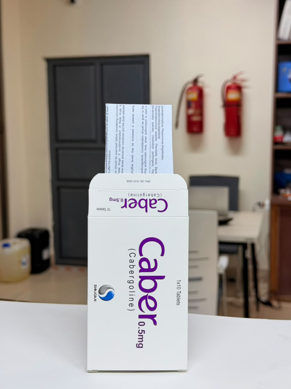 Caber carton with inserting leaflet printed carton